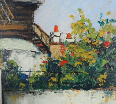 Elisée Maclet - Montmartre Moulin de la Galette, vers 1930 - Huile sur panneau 2