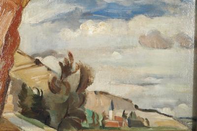 André LHOTE : Paysage de l’Aude - Huile sur panneau Signée 2