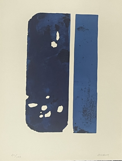 Soulages Pierre - Eau forte bleue XXX (1974) - Gravure originale, justifiée signée au crayon 2
