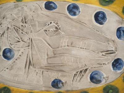 Pablo PICASSO: Ziegenkopf im Profil, 1952 Original MADOURA-Keramik 2
