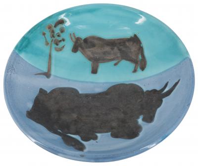 Pablo PICASSO : Toros, Céramique originale (MADOURA) 2