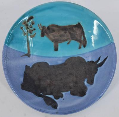 Pablo PICASSO : Toros, Céramique originale (MADOURA) 2