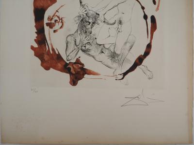 Salvador DALI : La Mythologie, Thésée et le Minotaure - Gravure originale signée 2
