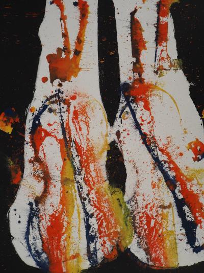 ARMAN: Chicago Riffle, traces of Violins - Oil on paper signed 2
