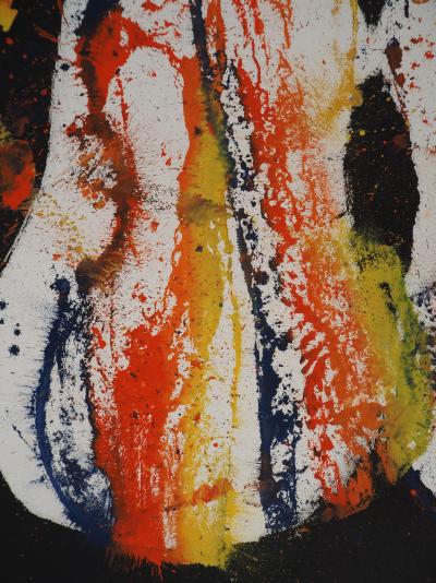 ARMAN: Chicago Riffle, traces of Violins - Oil on paper signed 2