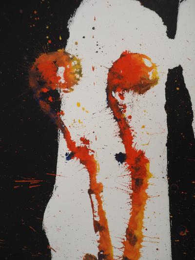 ARMAN: Chicago Riffle, traces of Violins - Oil on paper signed 2