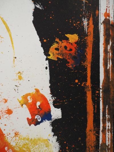 ARMAN: Chicago Riffle, traces of Violins - Oil on paper signed 2