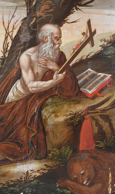 École vénitienne du XVIIème siècle : Saint Jérôme, vers 1620 - Huile sur panneau 2
