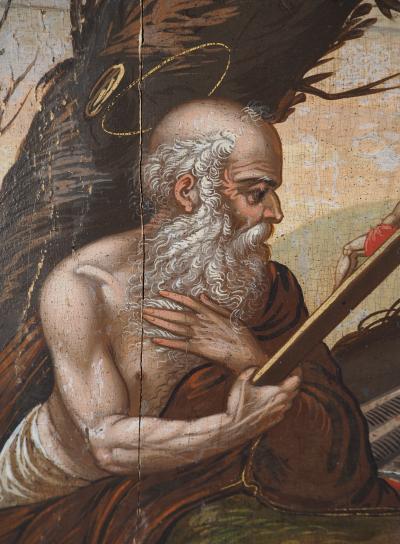 École vénitienne du XVIIème siècle : Saint Jérôme, vers 1620 - Huile sur panneau 2