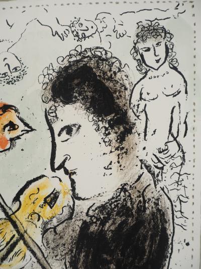 Marc CHAGALL : Violoniste au coq, Lithographie originale 2