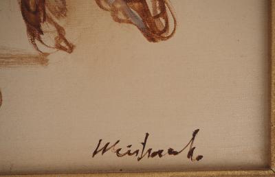 Claude WEISBUCH : Cheval bondissant - Huile sur toile Signée 2