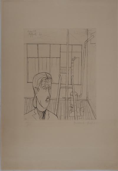 Bernard BUFFET: Self-portrait in the studio, 1948 - Original signed engraving 2