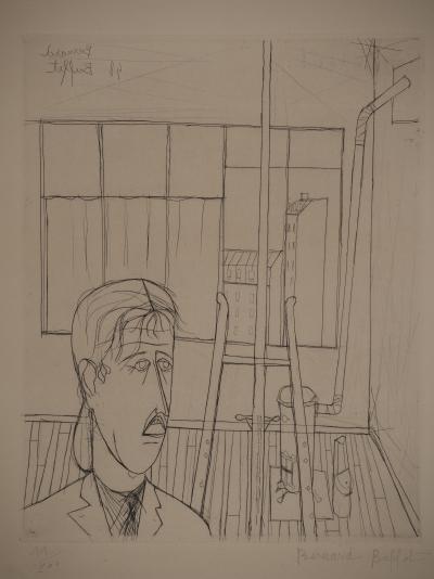 Bernard BUFFET: Self-portrait in the studio, 1948 - Original signed engraving 2