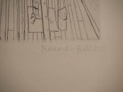 Bernard BUFFET: Self-portrait in the studio, 1948 - Original signed engraving 2
