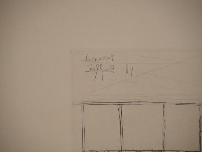 Bernard BUFFET: Self-portrait in the studio, 1948 - Original signed engraving 2