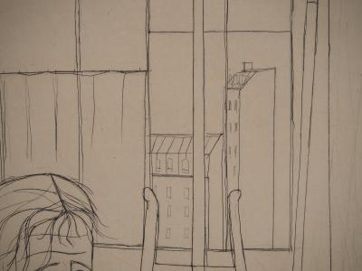 Bernard BUFFET: Self-portrait in the studio, 1948 - Original signed engraving 2