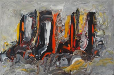 Bruno CANTAIS - Surgissement - Acrylique sur toile, Signée 2