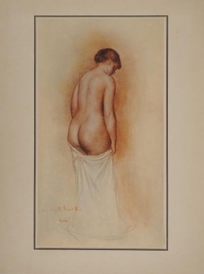 Pierre-Auguste RENOIR : Nu au drap, Lithographie et pochoir signée 2