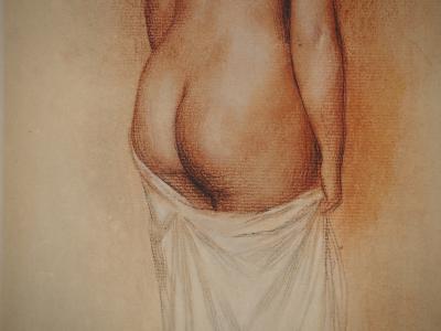 Pierre-Auguste RENOIR : Nu au drap, Lithographie et pochoir signée 2