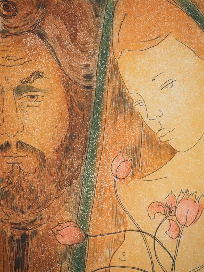Alain BONNEFOIT : Nu au voile, Gravure originale signée 2
