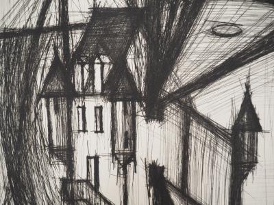 Bernard BUFFET : Le chateau de Cyrano de Bergerac, Gravure originale 2
