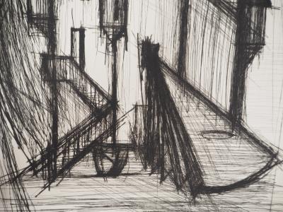 Bernard BUFFET : Le chateau de Cyrano de Bergerac, Gravure originale 2
