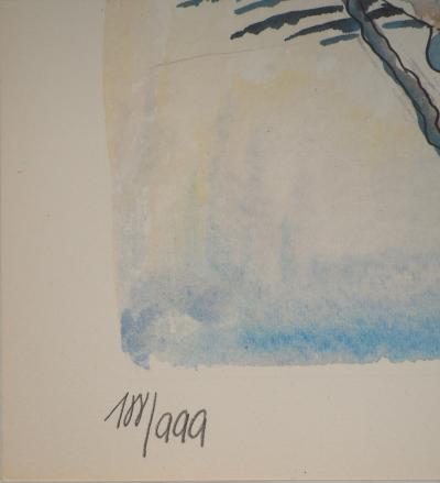 Milo MANARA : La pêche sur le lac, Lithographie signée 2