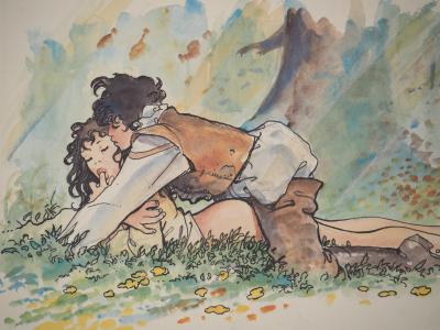 Milo MANARA : Moment intime, Lithographie signée 2
