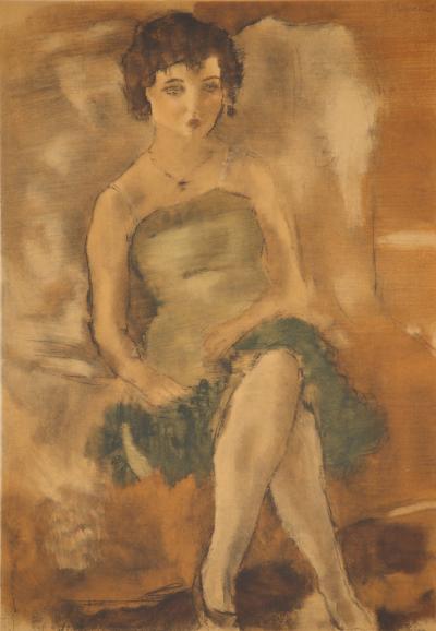 Jules PASCIN : La robe verte, Lithographie signée 2