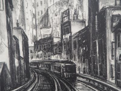 Adriaan Lubbers - New York City, Chatham Square, 1930 - Lithographie Originale, Signée 2