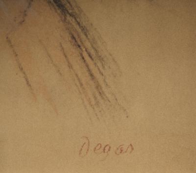 Edgar DEGAS : Danseuse rattachant son tutu, Lithographie et pochoir signée 2