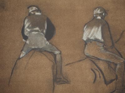 Edgar DEGAS : Les quatre jockeys, Lithographie et pochoir 2