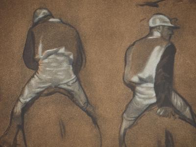 Edgar DEGAS : Les quatre jockeys, Lithographie et pochoir 2