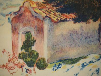 Pierre-Auguste RENOIR : Paysage de Provence, Lithographie et pochoir signée 2