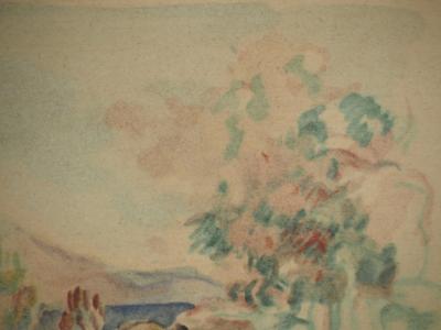 Pierre-Auguste RENOIR : Cagnes, La mer au loin, Lithographie et pochoir signée 2