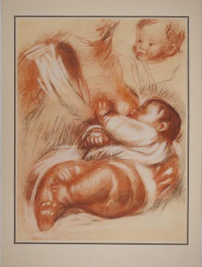 Pierre-Auguste RENOIR : Maternité, Lithographie et pochoir 2