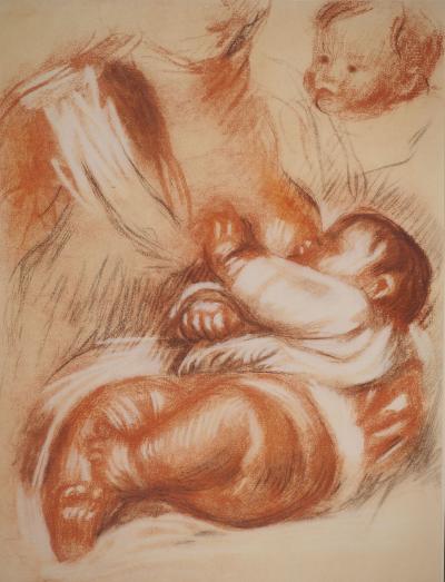 Pierre-Auguste RENOIR : Maternité, Lithographie et pochoir 2