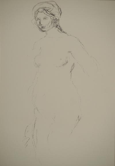 Pierre-Auguste RENOIR : Baigneuse nue, Lithographie et pochoir signée 2