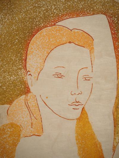 Alain BONNEFOIT : La courtisane, Gravure originale signée 2