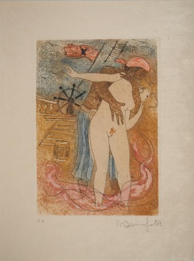 Alain BONNEFOIT : Le pirate et la femme, Gravure originale signée 2