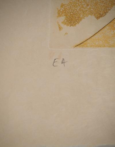 Alain BONNEFOIT : Nu allongé, Gravure originale signée 2