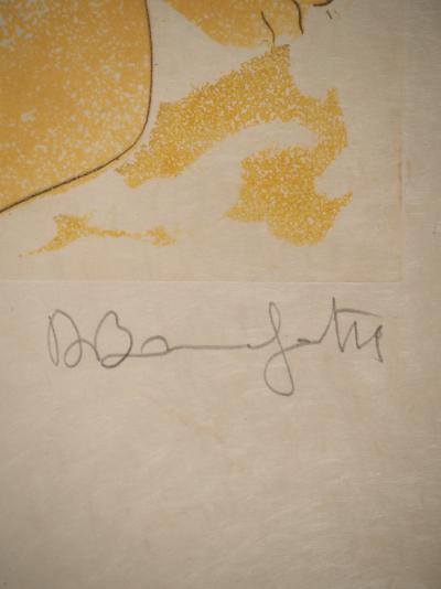 Alain BONNEFOIT : Nu allongé, Gravure originale signée 2