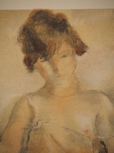 Jules PASCIN: Nude with a pink shirt, signed lithograph 2