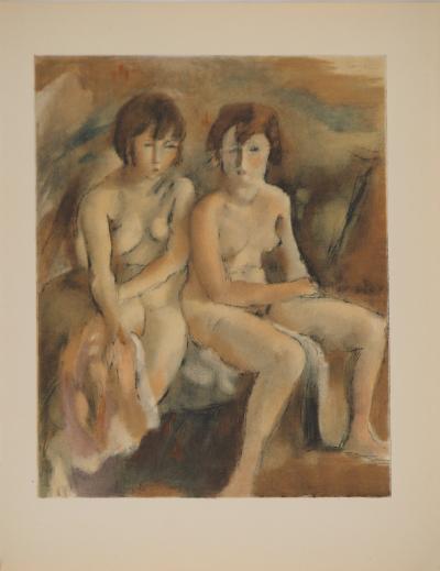 Jules PASCIN: Two female nudes, signed lithograph 2