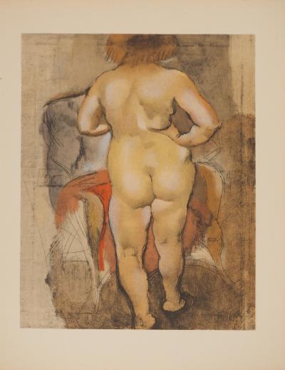 Jules PASCIN : Nu de dos, Lithographie signée 2