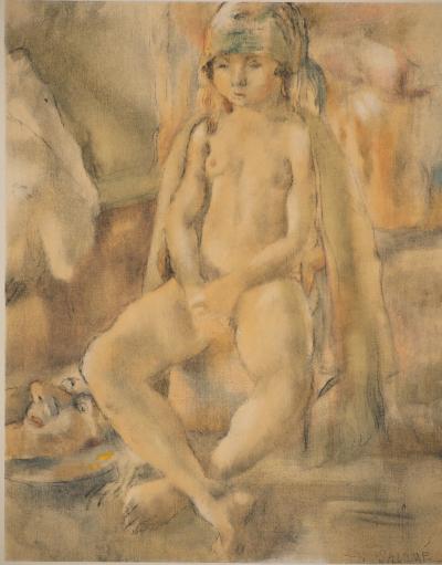 Jules PASCIN : Nu au foulard, Lithographie signée 2