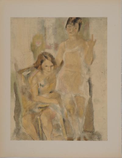 Jules PASCIN : Amitié féminine, Lithographie signée 2