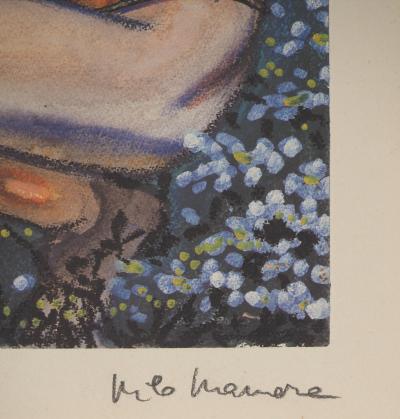 Milo MANARA : Indien à la lance, Lithographie signée 2