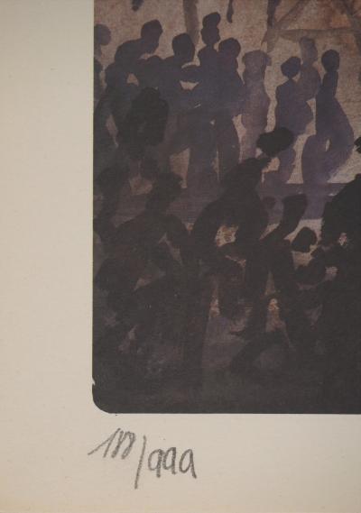 Milo MANARA : Le feu au village, Lithographie signée 2