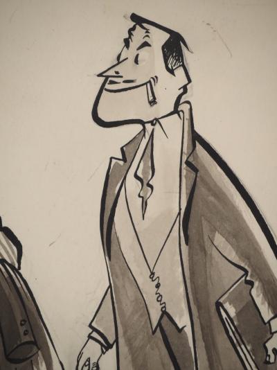 Jean-Jacques SEMPE : Matin au bureau, Dessin original 2